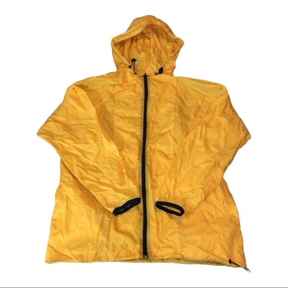WORLD WIDE SPORTMAN Mens Yellow Windbreaker Jacket Size M - Picture 1 of 8